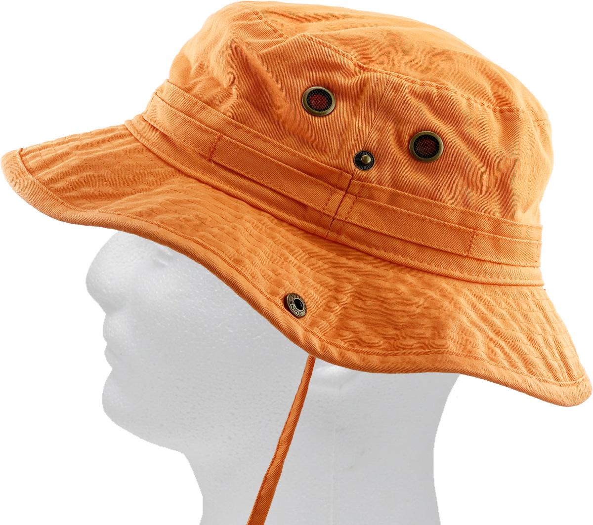 orange bucket hat with string