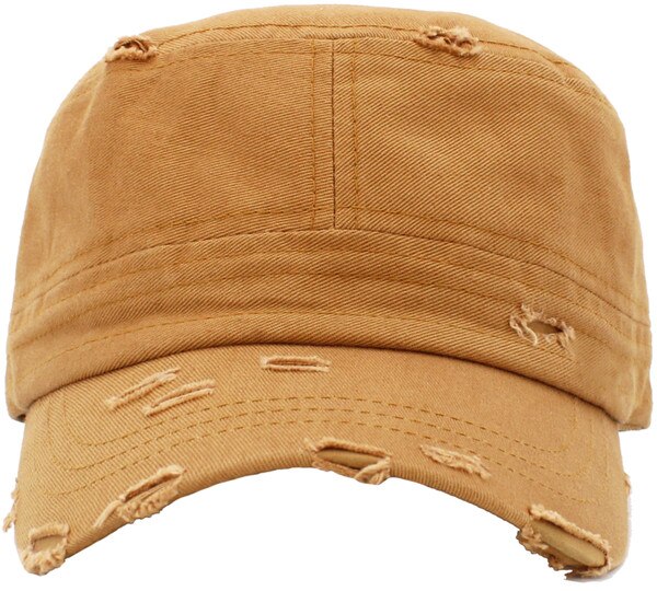New Custom Designed Brown Distressed Baseball Cap with High Standards. 424 baseball cap Distressed Baseball Hat brown color smooth  main image 3