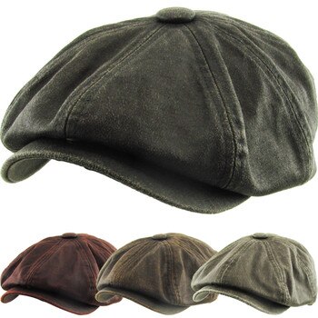 Cappello Da Uomo Vintage In Denim Jean Newsboy Cappello Cappello Piatto