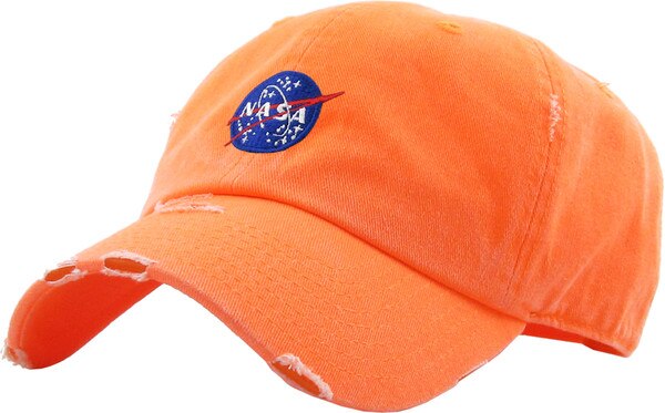 Casquette Baseball NASA Enfants - Anciennes Couleurs V02, Style Rapper Vintage