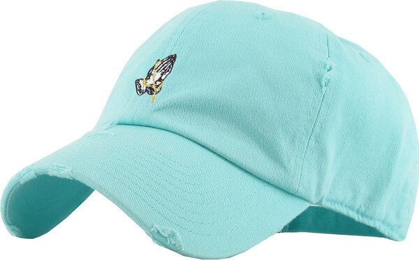 Praying Hands With Cross Embroidered Dad Hat - Vintage Cotton Adjustable Baseball Cap, Khaki