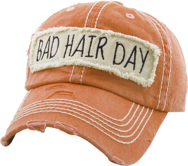 Bad Hair Day Washed Vintage Ball Cap | KBETHOS display picture 1