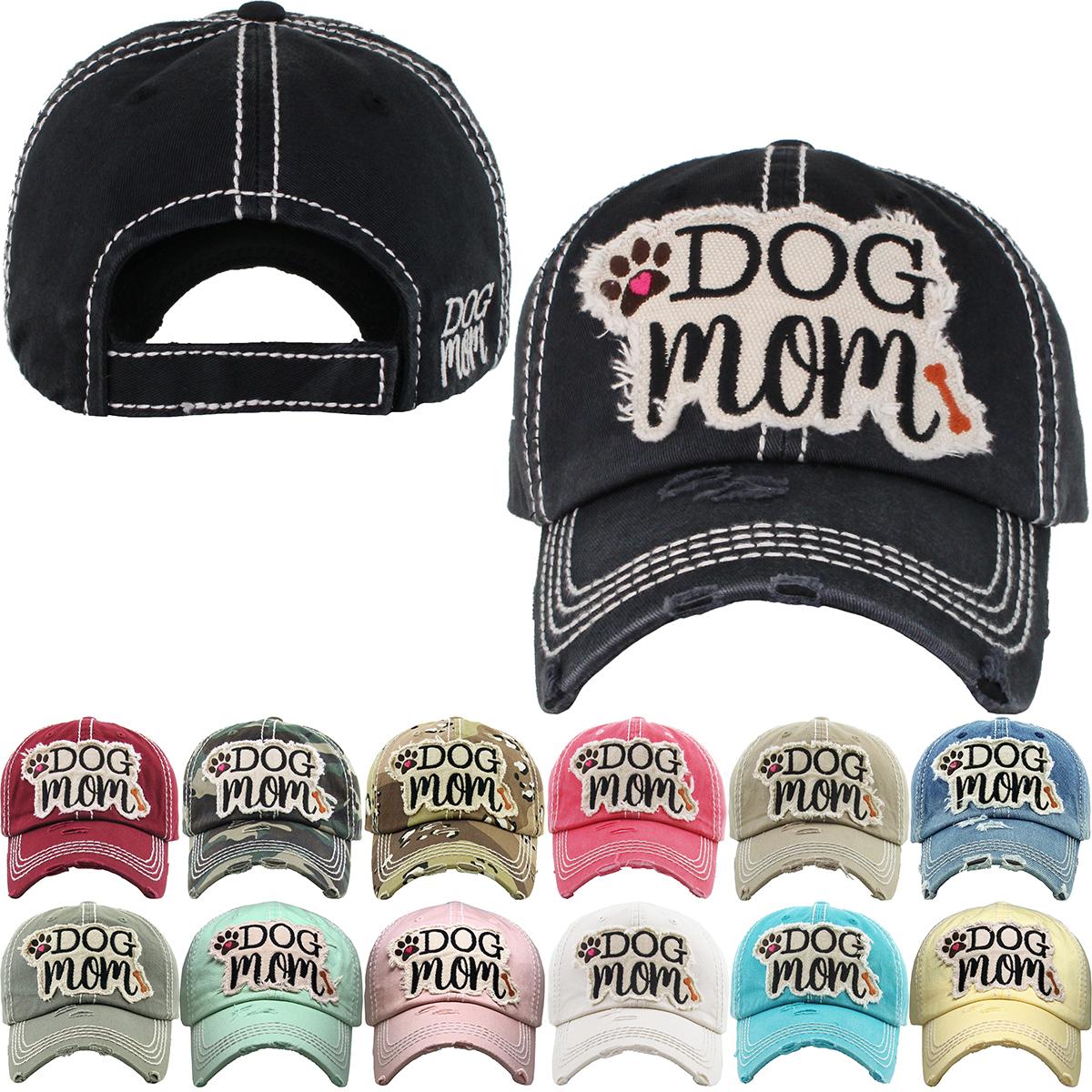 DOG MOM WASHED VINTAGE BALLCAP | KBETHOS