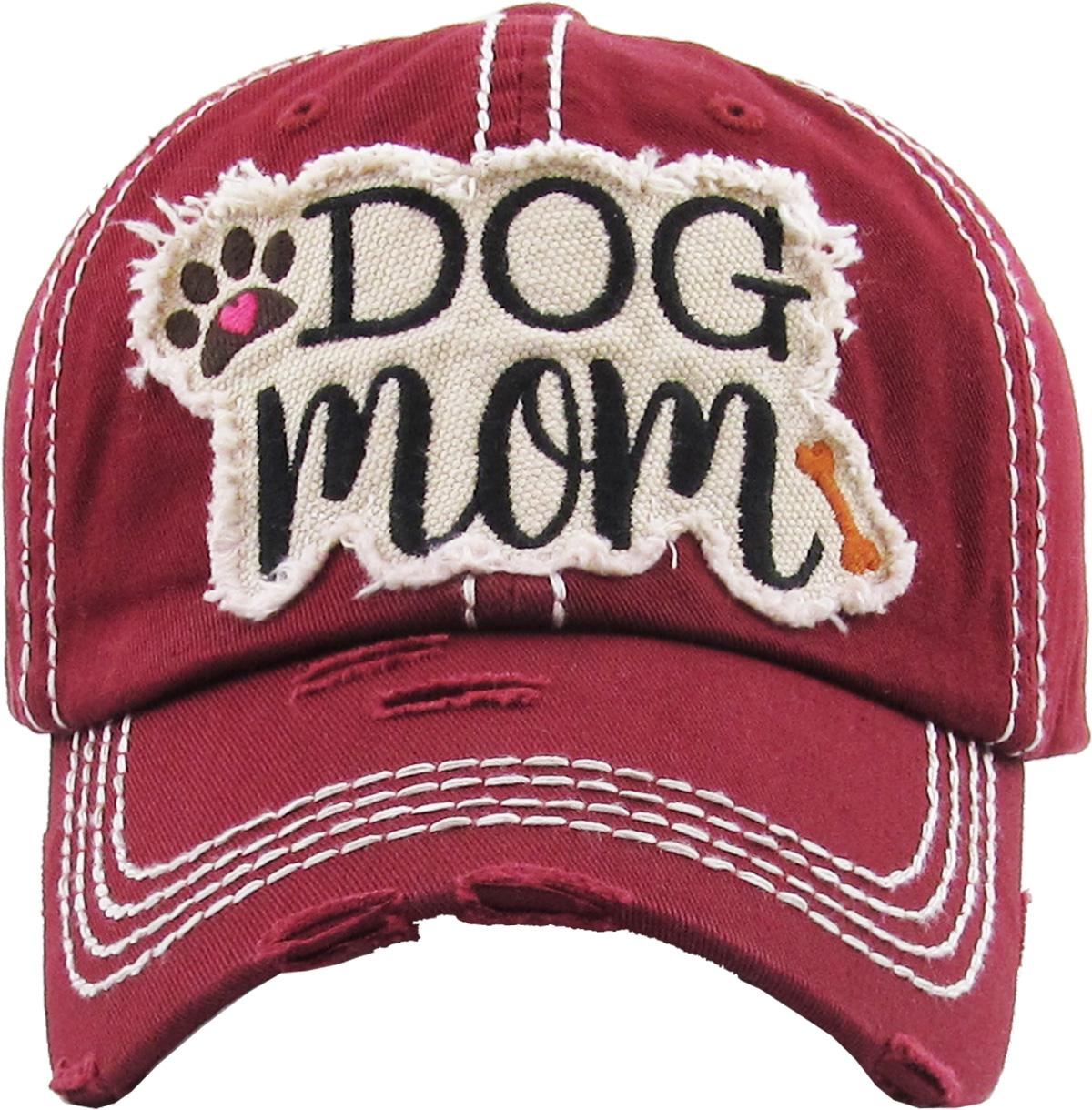 DOG MOM WASHED VINTAGE BALLCAP | KBETHOS