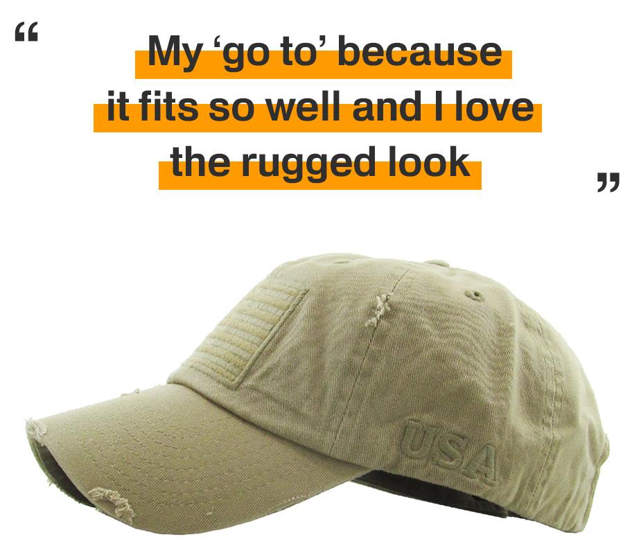thumbnail image 2 of KB Ethos Kbethos Tactical Operator Trucker Cap With US Flag – Vintage Unisex Adjustable Baseball Hat 2 of 3