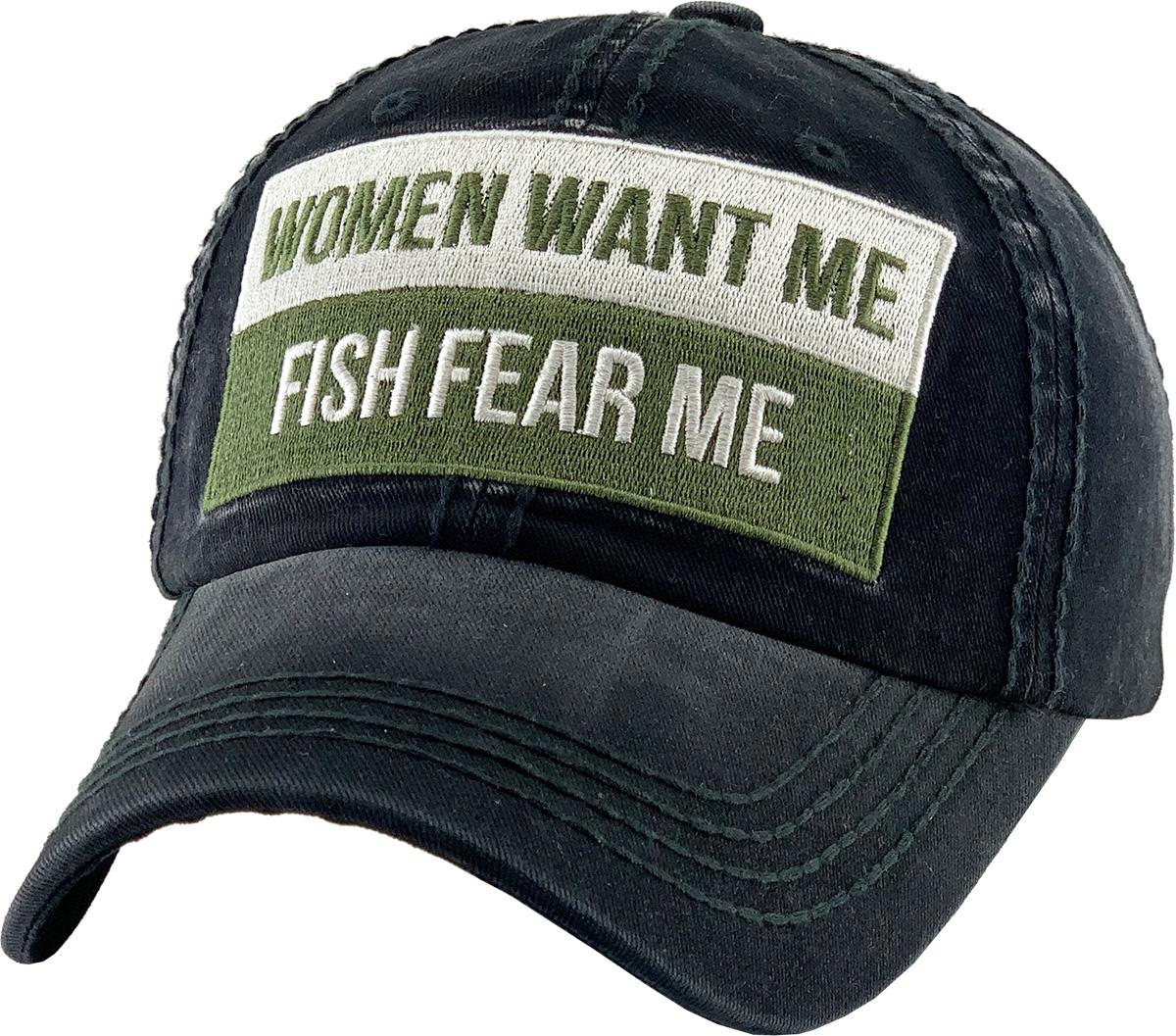fish fear me women want me hat