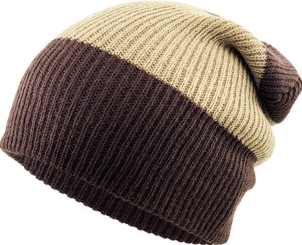 TOP HEADWEAR Striped Beanie With Solid Band - Unisex Acrylic Winter Hat