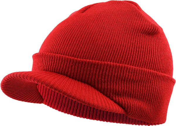 Solid Visor Beanie Made in USA